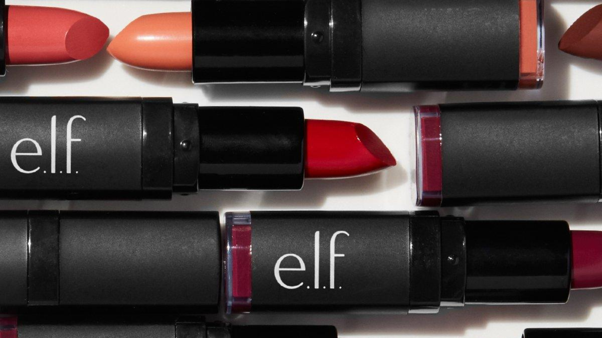 collage of e.l.f. lipsticks